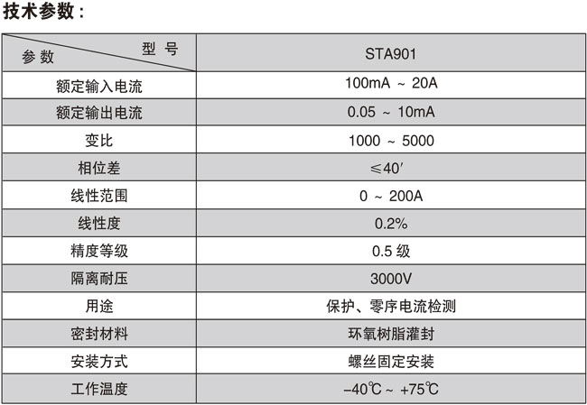STA901系列精密电流互感器
