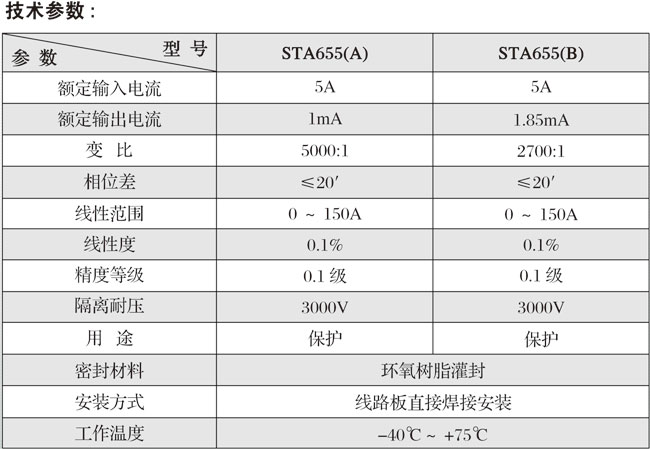 STA655系列精密电流互感器