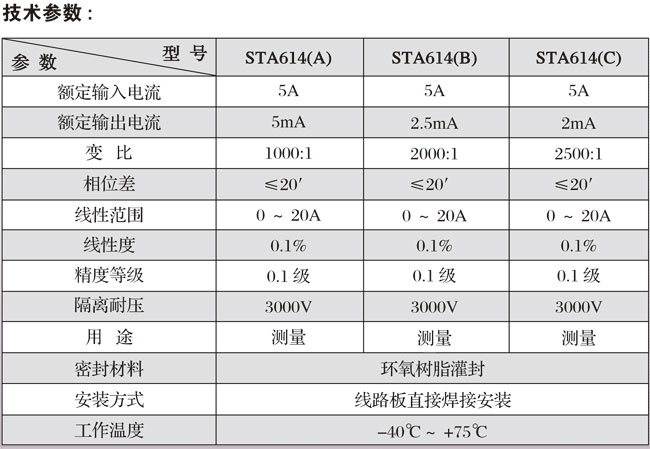 STA614系列精密电流互感器
