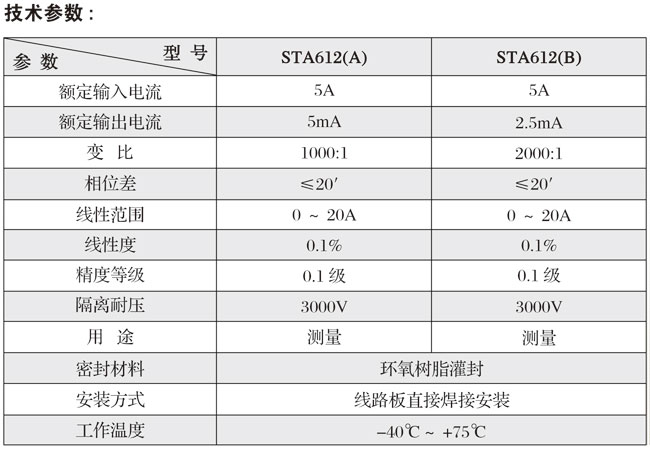 STA612系列精密电流互感器