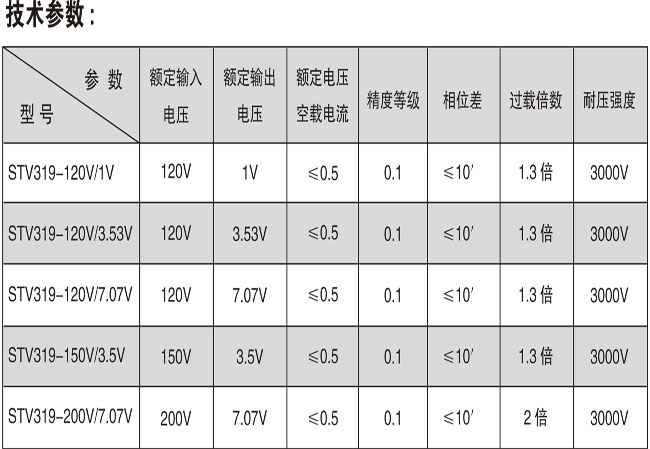 STV319系列精密电压互感器