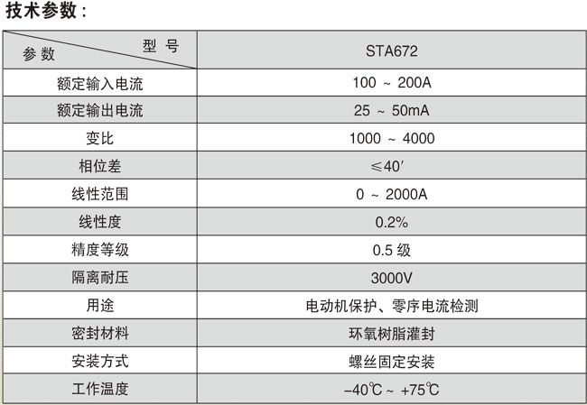 STA672系列精密电流互感器